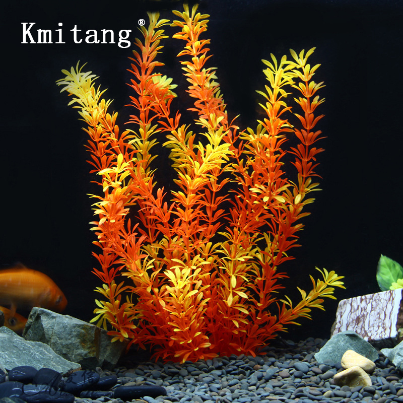 Marine Fish Tank - Tanaman Tropis 100cm, Rumput Air Buatan
