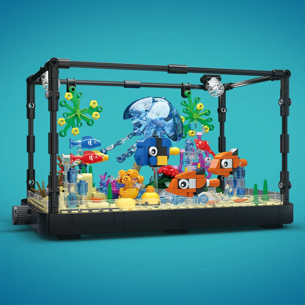 Set Blok Bangunan Akuarium den - Marine Fish Tank ulasan dan harga