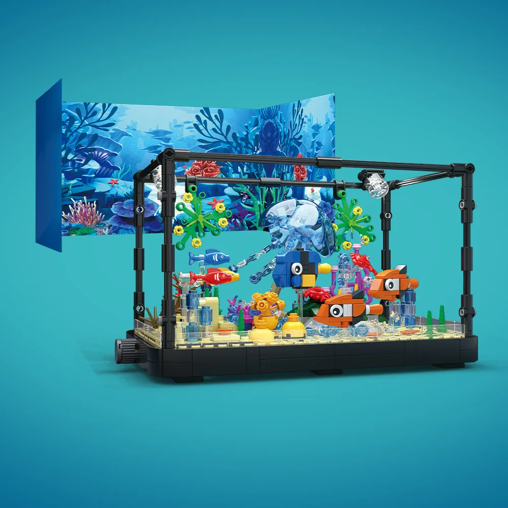 Set Blok Bangunan Akuarium den - Marine Fish Tank ulasan dan harga