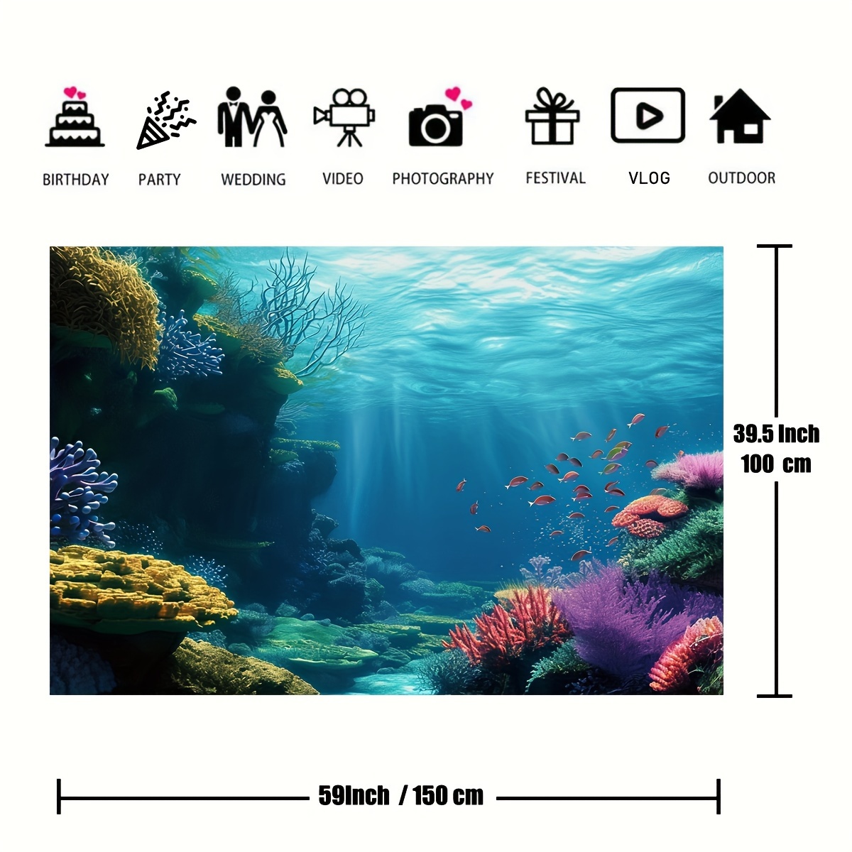1 buah Hiasan Dinding Bertema  - Marine Coral ulasan dan harga