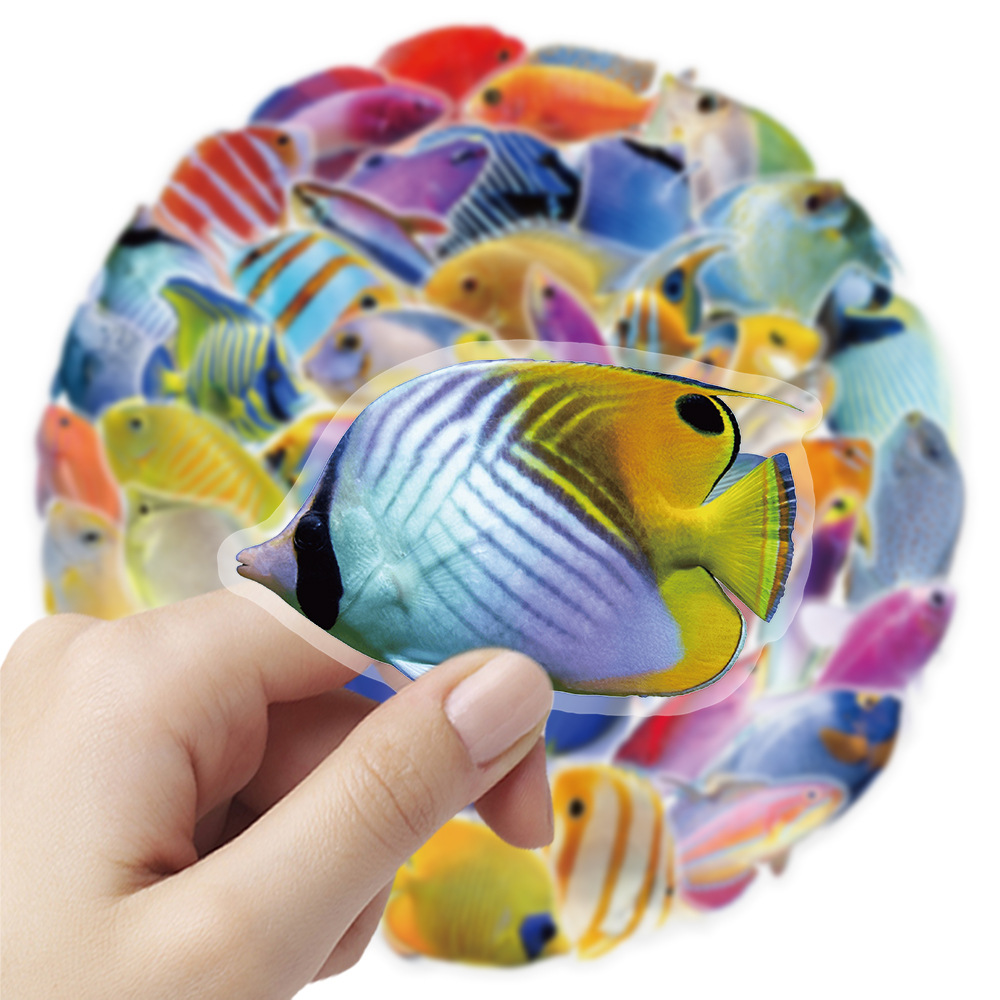 50-100 Buah Stiker Ikan Karang - Marine Coral ulasan dan harga